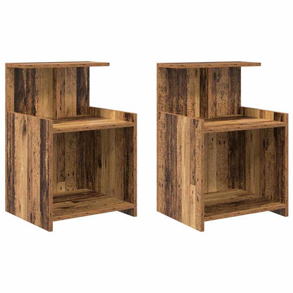 Armadio da Notte 2 pcs Legno vecchio 40 x 35 x 60 cm