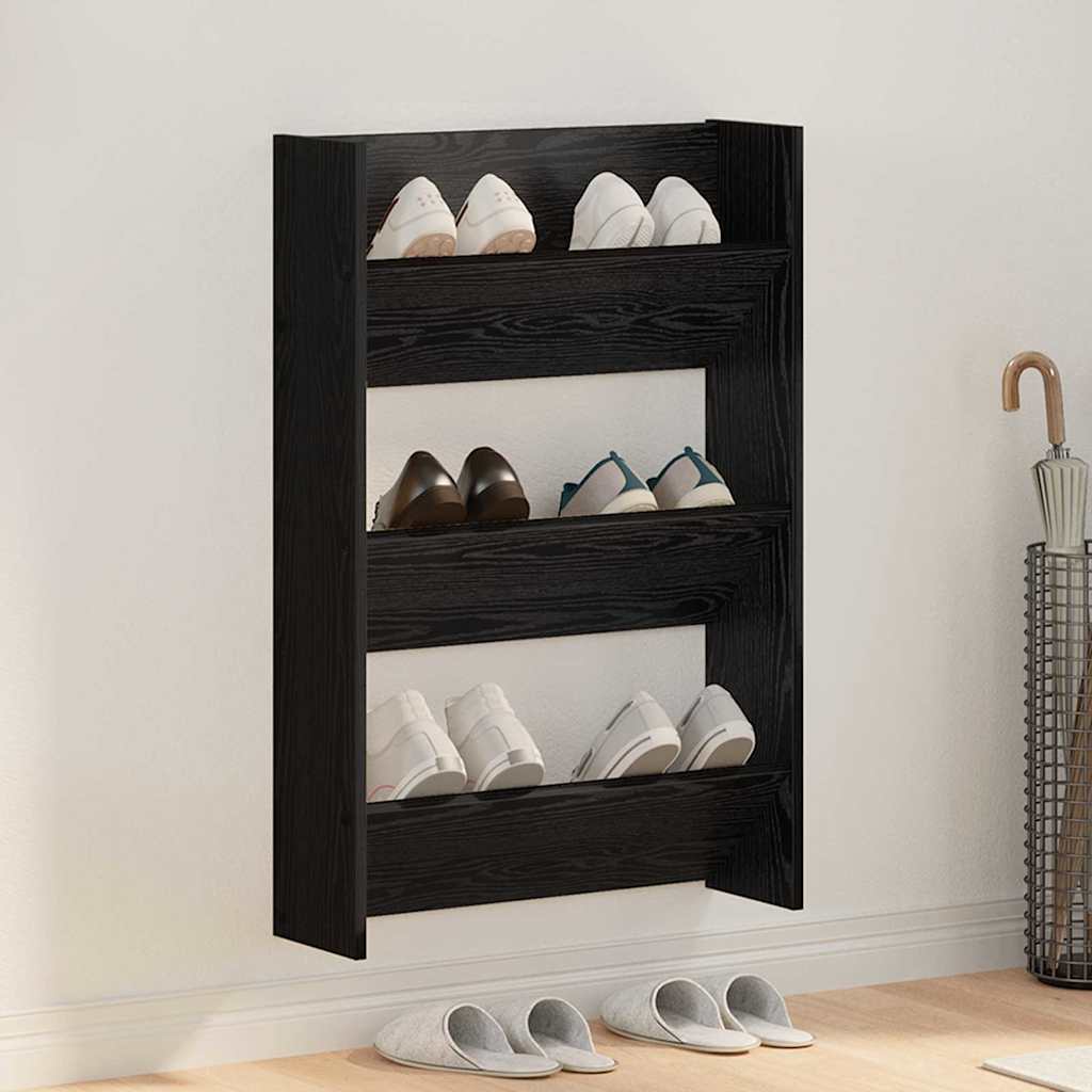 Armadio per scarpe da muro Altro Rovere nero Legno multistrato