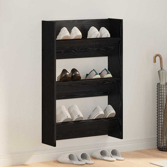 Armadio per scarpe da muro Altro Rovere nero Legno multistrato