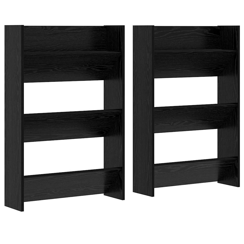Armadi per scarpe da muro Altro Rovere nero Legno multistrato