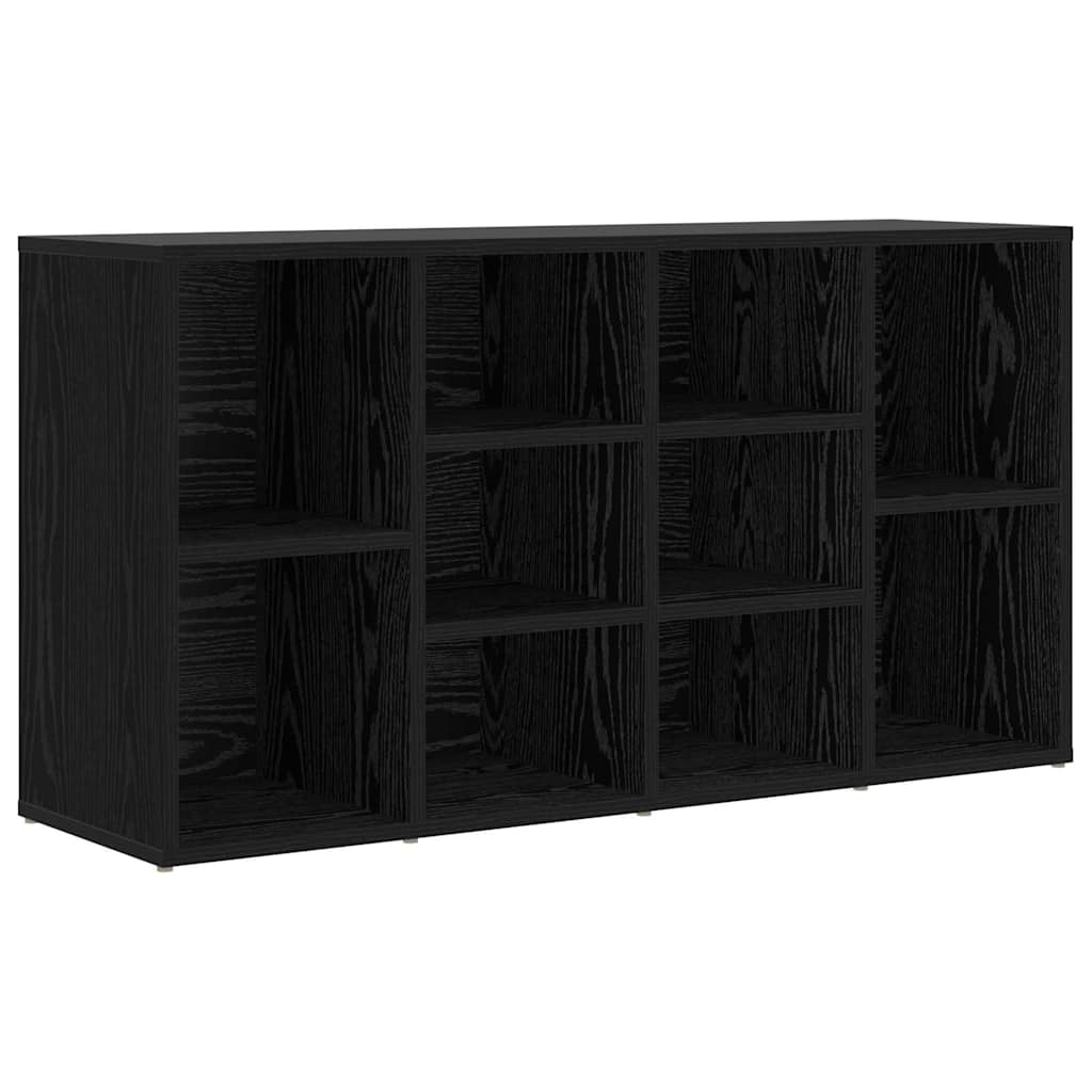 Panca per scarpe con lo scaffale Rovere nero 103 x 30 x 54.5 cm