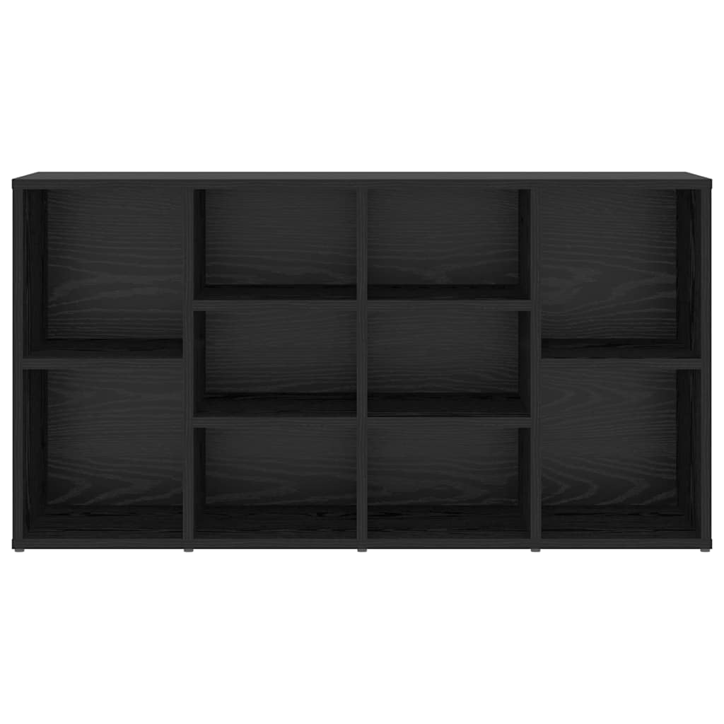 Panca per scarpe con lo scaffale Rovere nero 103 x 30 x 54.5 cm