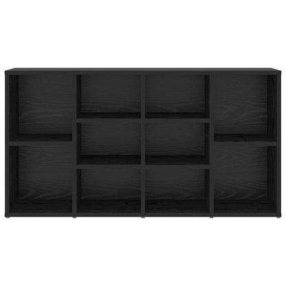 Panca per scarpe con lo scaffale Rovere nero 103 x 30 x 54.5 cm