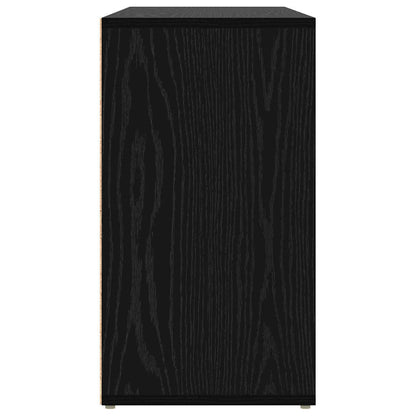 Panca per scarpe con lo scaffale Rovere nero 103 x 30 x 54.5 cm