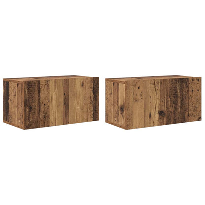 Mobile TV 2 pcs Multicolore 60 x 30 x 30 cm Legno multistrato