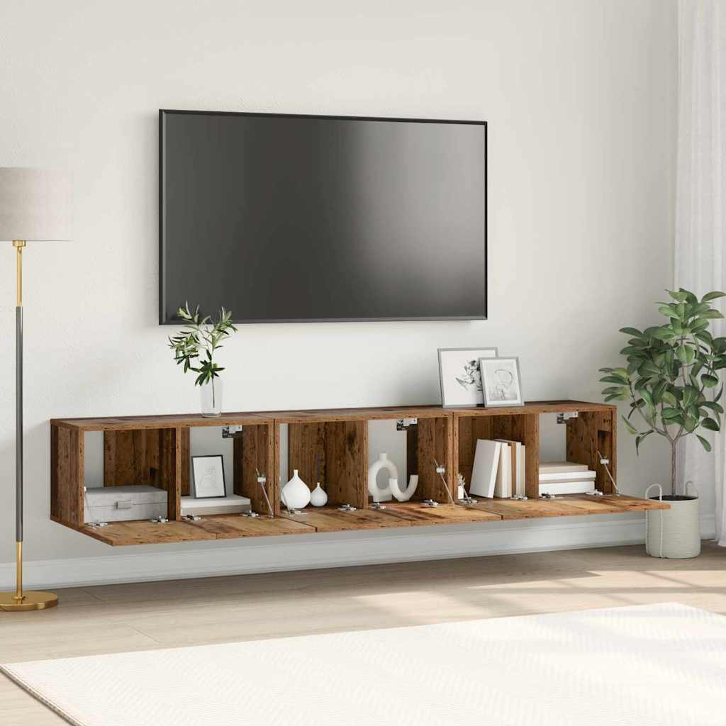 Mobile TV 3 pcs Marrone 60 x 30 x 30 cm Legno multistrato