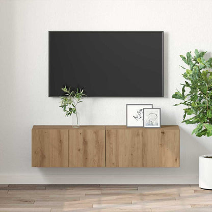 Mobile TV 2 pcs Marrone 60 x 30 x 30 cm Legno multistrato
