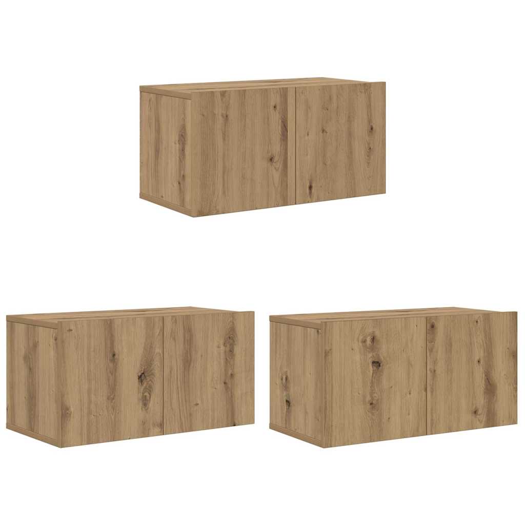 Mobile TV 3 pcs Marrone 60 x 30 x 30 cm Legno multistrato