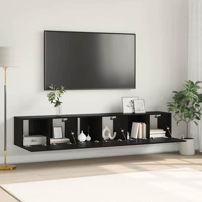 Mobile TV 3 pcs Nero 60 x 30 x 30 cm Legno multistrato