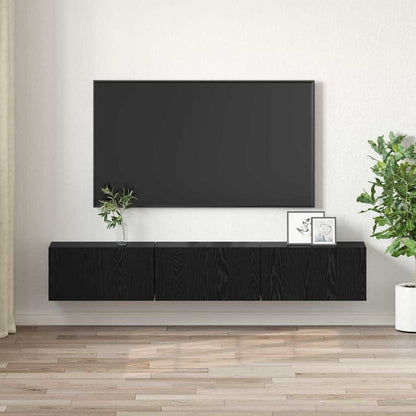 Mobile TV 3 pcs Nero 60 x 30 x 30 cm Legno multistrato