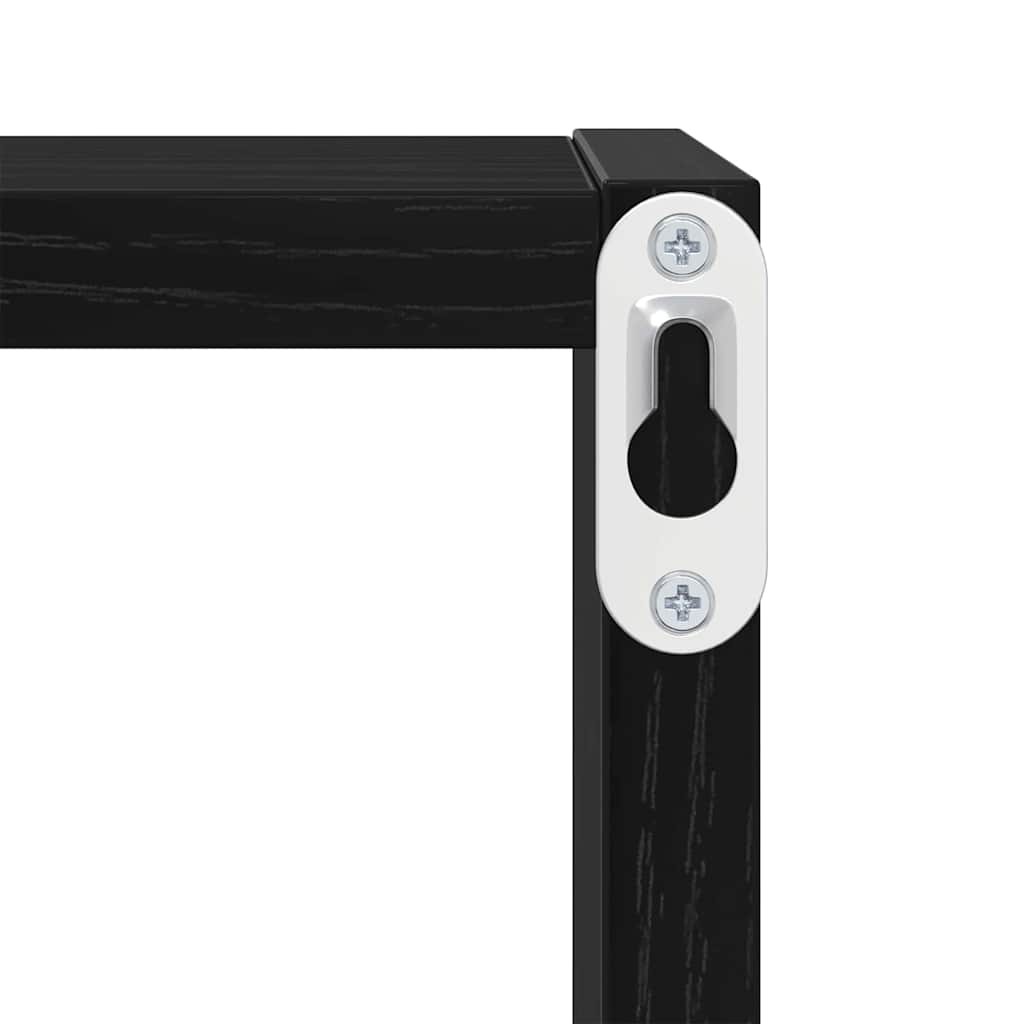 Scaffale da parete Rovere Nero Legno multistrato