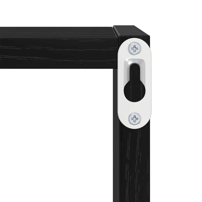 Scaffale da parete Rovere Nero Legno multistrato
