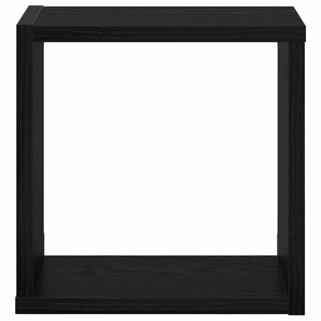 Scaffale da parete Rovere Nero Legno multistrato