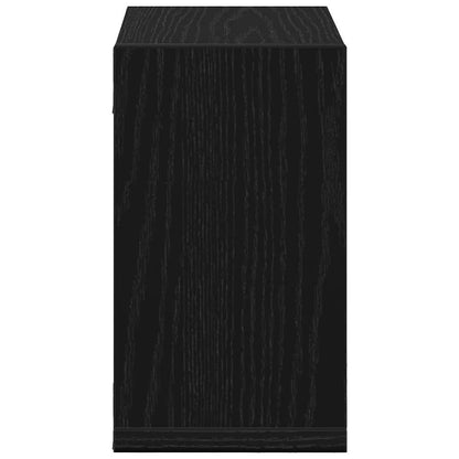 Scaffali da parete 4 pcs Rovere Nero Legno multistrato | homemem39
