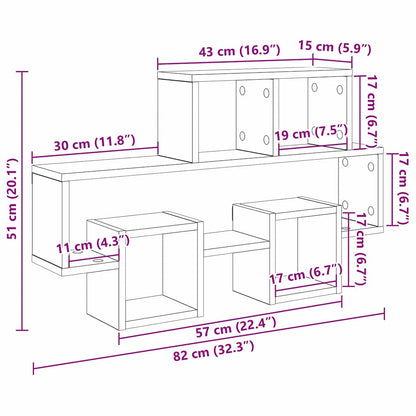Scaffale da parete Legno vecchio 82 x 15 x 51 cm | homemem39
