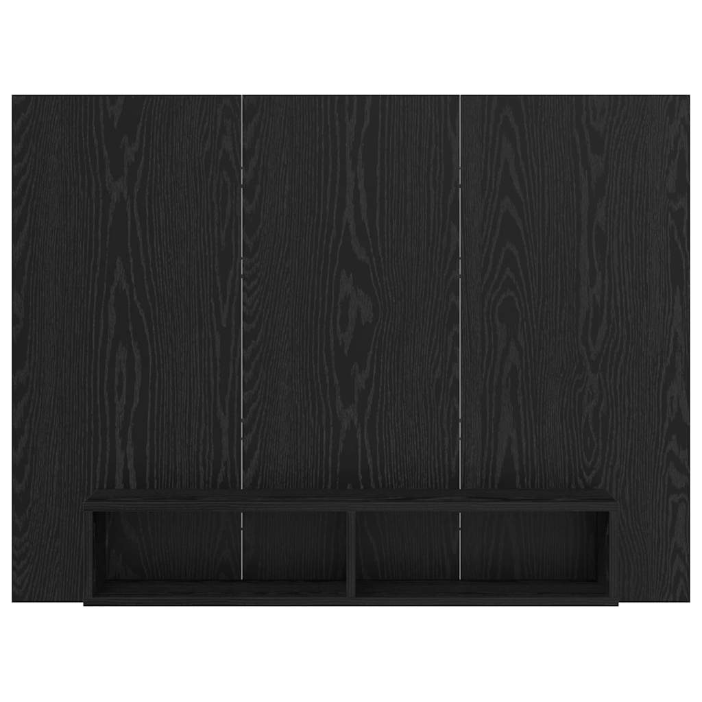 Set mobile TV Rovere Nero 120 x 23,5 x 90 cm Legno multistrato