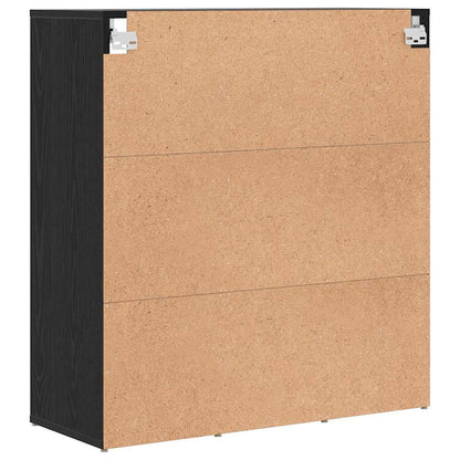 Mobile per scarpe Rovere Nero 77,5 x 30 x 83,5 cm