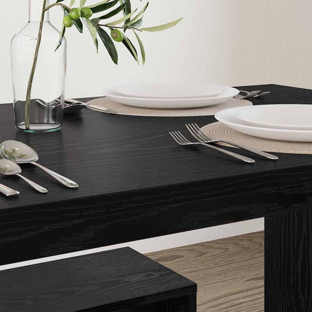 Set da pranzo 2 pcs Rovere nero 97 x 47 x 75 cm