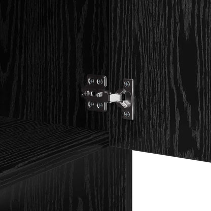 Credenza Rovere Nero 97 x 29 x 75 cm Legno multistrato