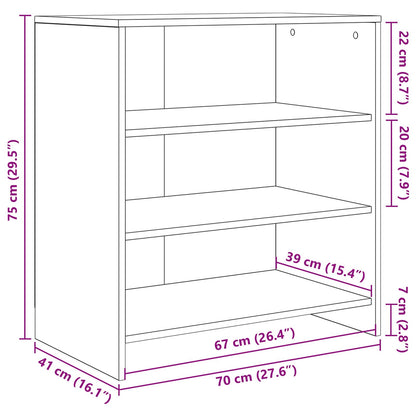 Credenza Marrone 70 x 41 x 75 cm Legno multistrato