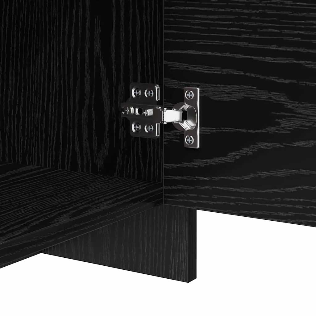 Supporto TV Rovere nero 90 x 35 x 40 cm Legno multistrato