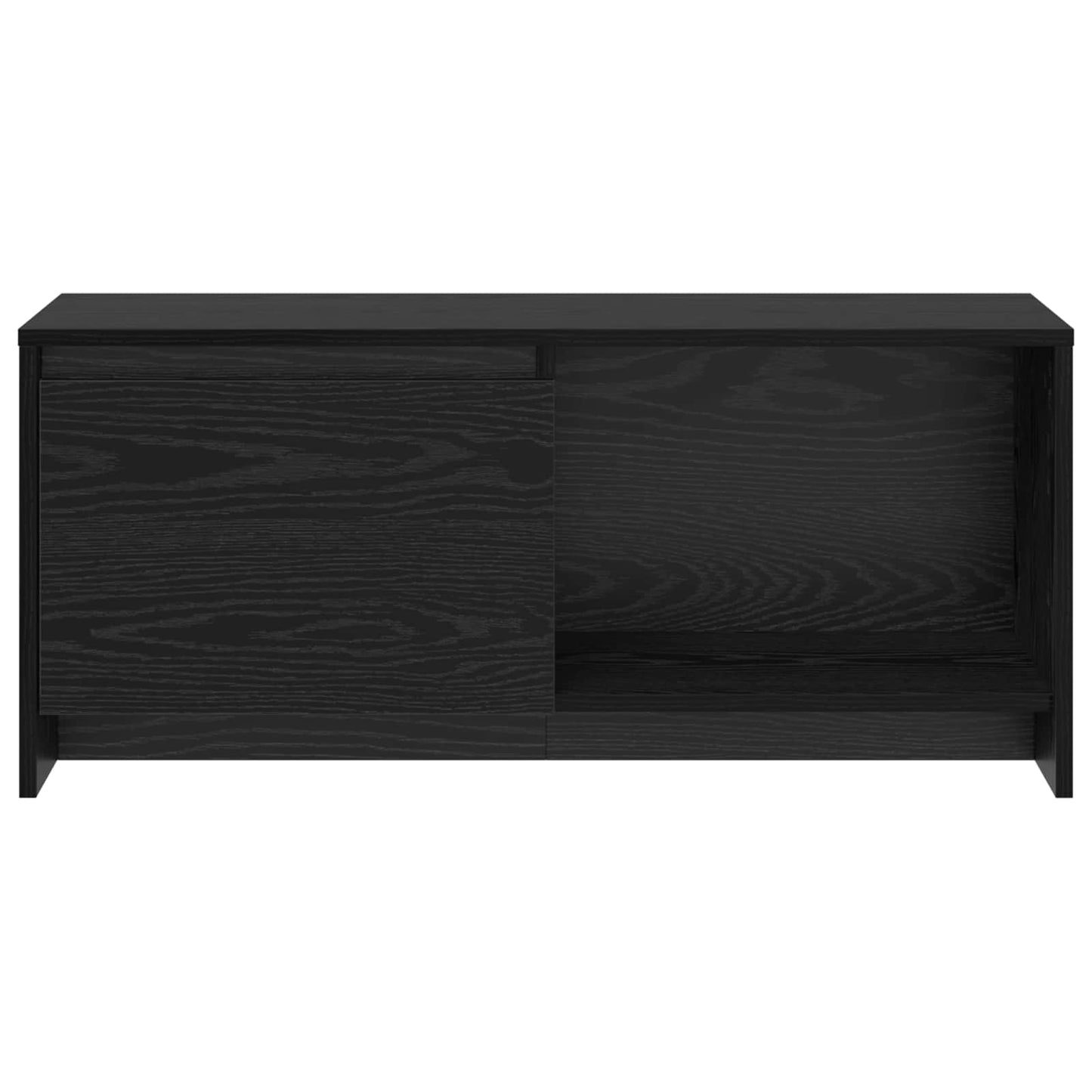 Set mobile TV Rovere Nero 90 x 35 x 40 cm Legno multistrato
