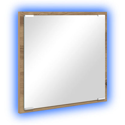Specchio da bagno LED Rovere artigianale 40 x 37 x 8.5 cm | homemem39