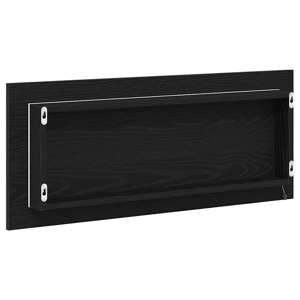 Specchio Rovere Nero 90 x 8,5 x 37 cm Legno ingegnerizzato | homemem39