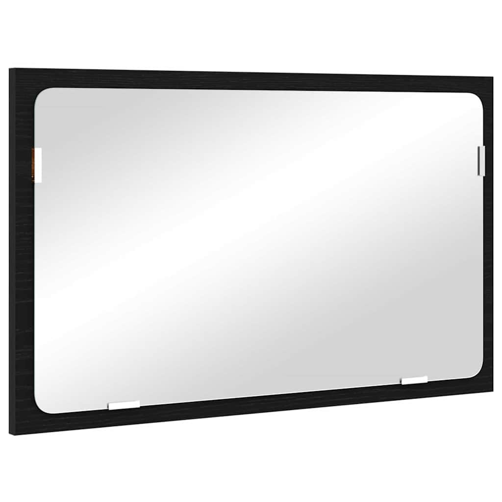 Set di mobili per il bagno con cassetto 2 pcs Rovere Nero