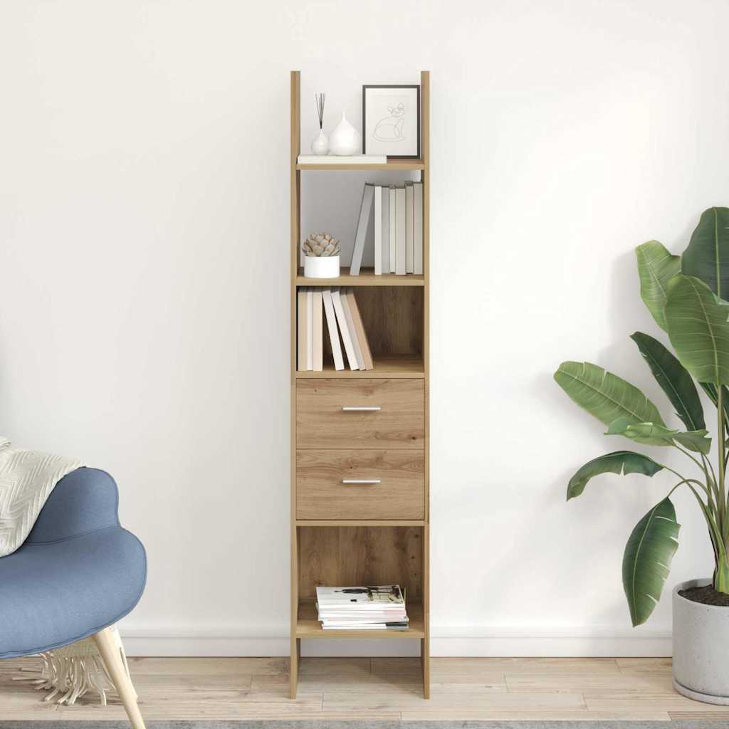 Armadio per Libri rovere artigianale 40 x 35 x 180 cm