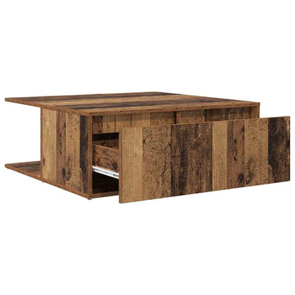 Tavolino da salotto con cassetto Legno antico 80 x 80 x 31 cm