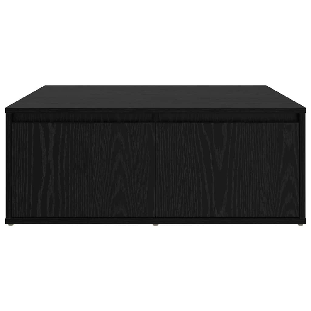 Tavolino da salotto con cassetto Rovere nero 80 x 80 x 31 cm