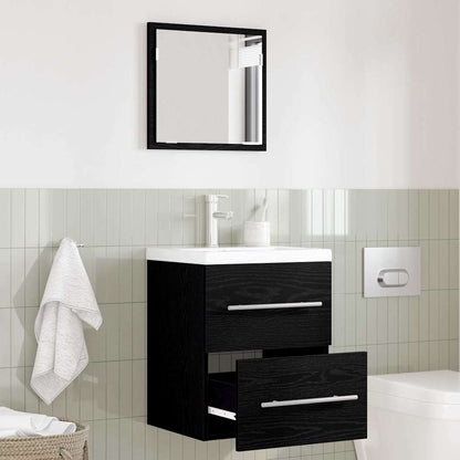 Set di mobili per il bagno con cassetto Nero 41 x 38,5 x 48 cm