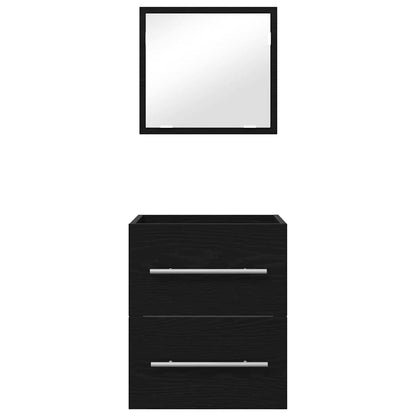 Set di mobili per il bagno con cassetto Nero 41 x 38,5 x 48 cm