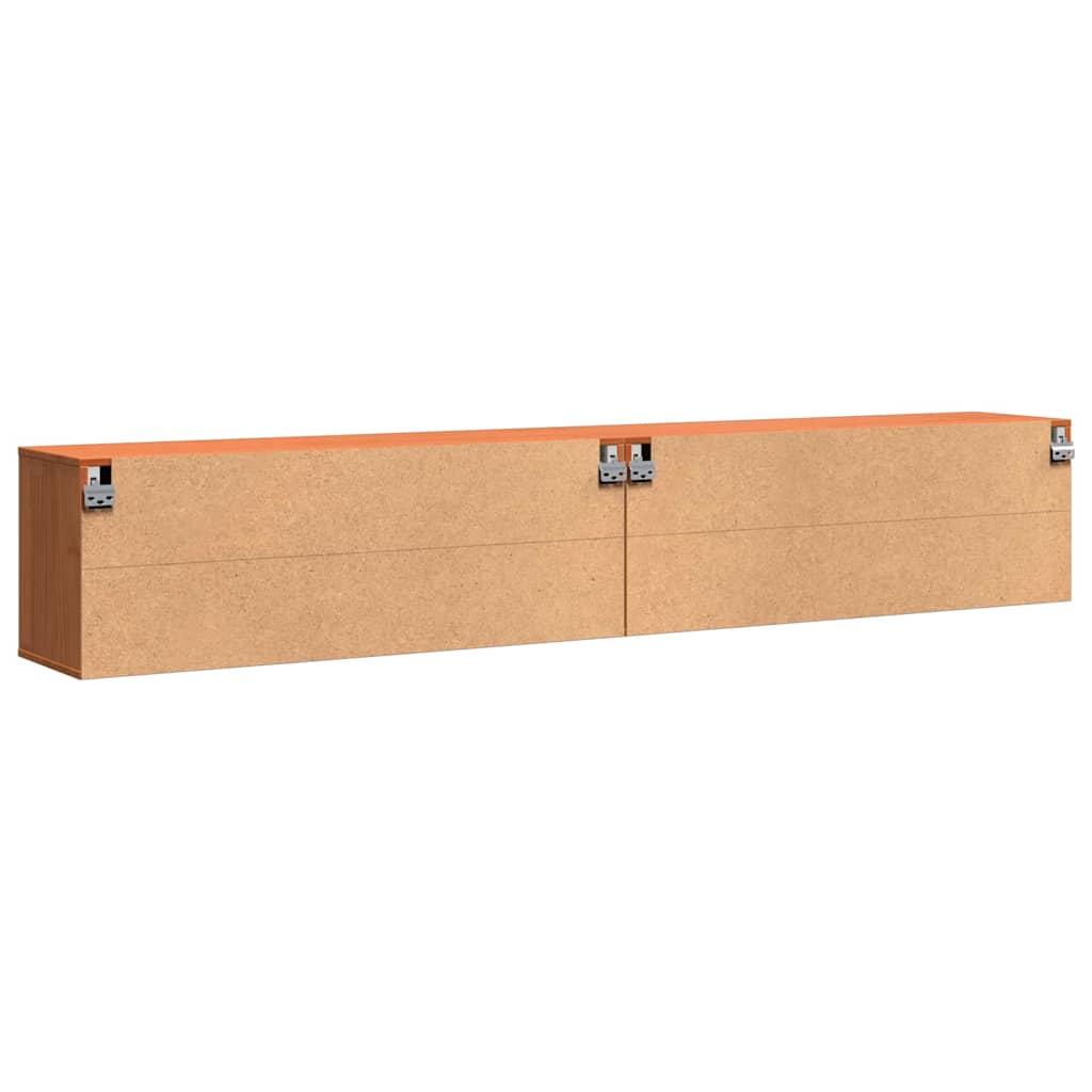 Armadietto a muro con lo scaffale Marrone cerato Pino massello | homemem39