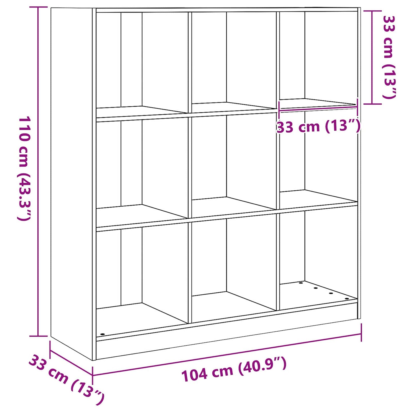 Armadio per Libri Marrone cerato 104 x 33 x 110 cm | homemem39