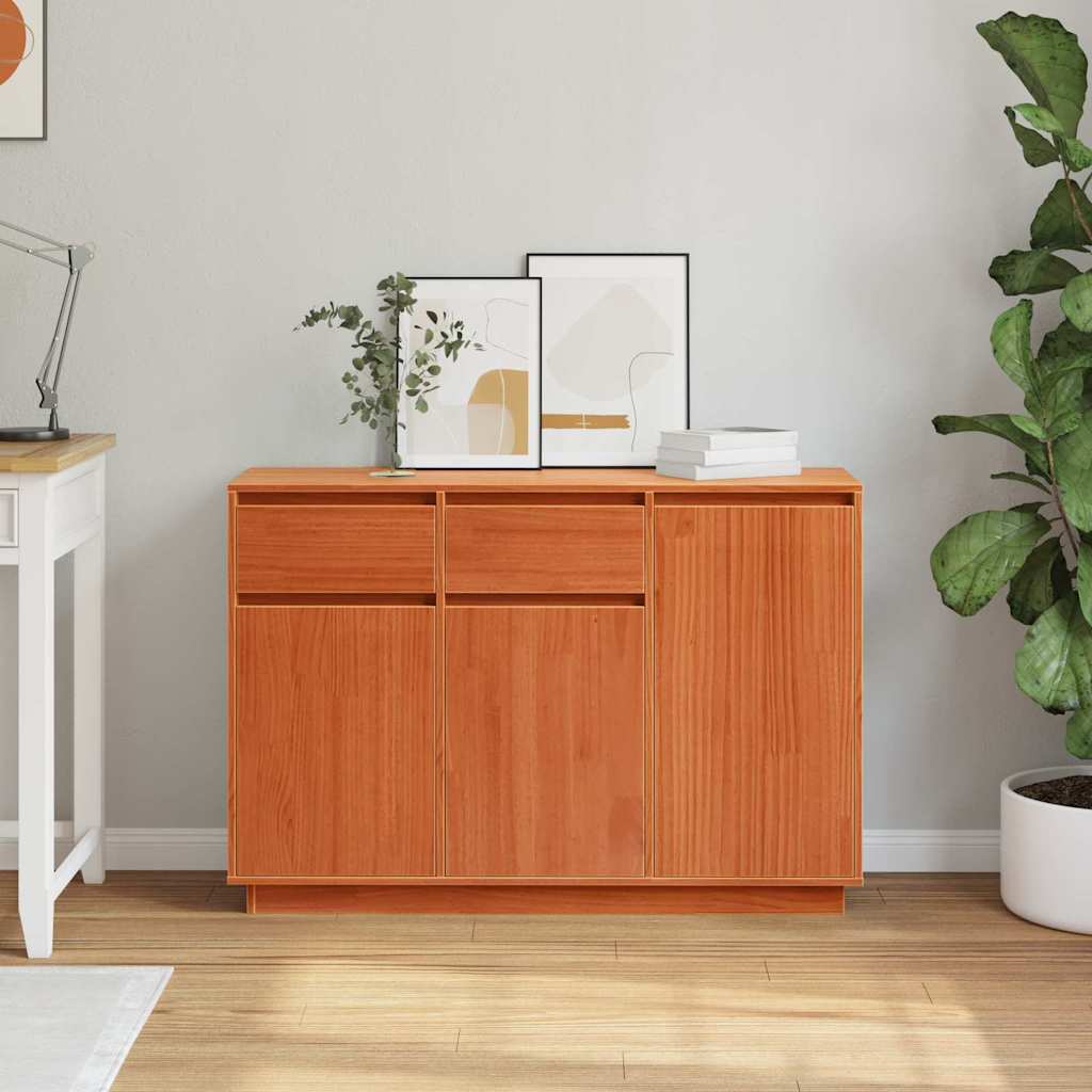 Credenza Cera marrone 110 x 34 x 75 cm Legno di pino massello