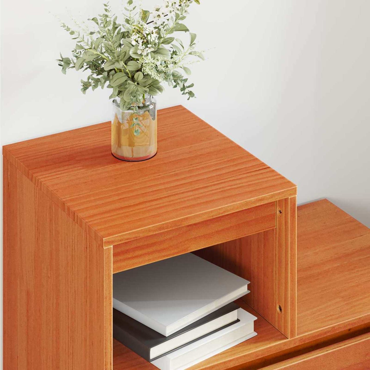 Armadio da Notte con cassetto Marrone cerato 60 x 34 x 51 cm