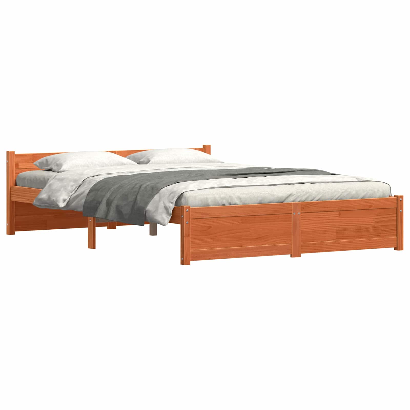 Struttura del letto Marrone cerato 205,5 x 155,5 x 51 cm | homemem39
