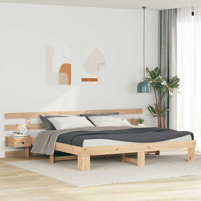 Struttura del letto Marrone 180 x 200 cm Pino massello | homemem39