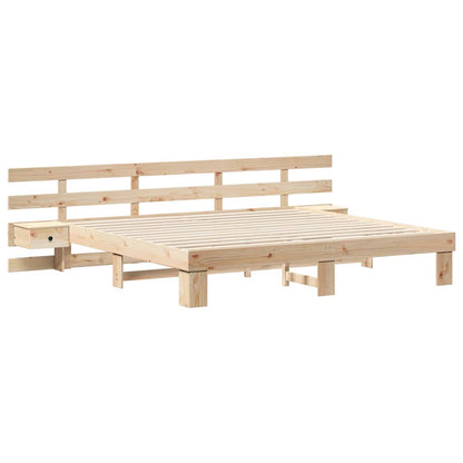 Struttura del letto Marrone 180 x 200 cm Legno massello - homemem39