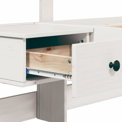 Struttura del letto con cassetto Bianco 150 x 200 cm legno - homemem39