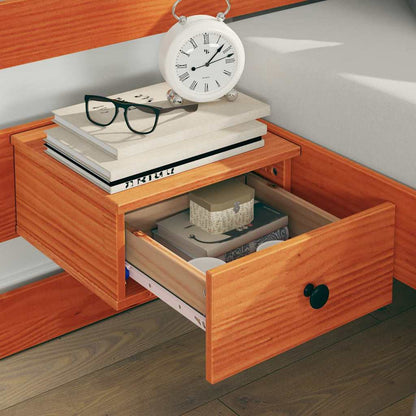 Struttura del letto Marrone 120 x 190 cm Legno di pino massello - homemem39