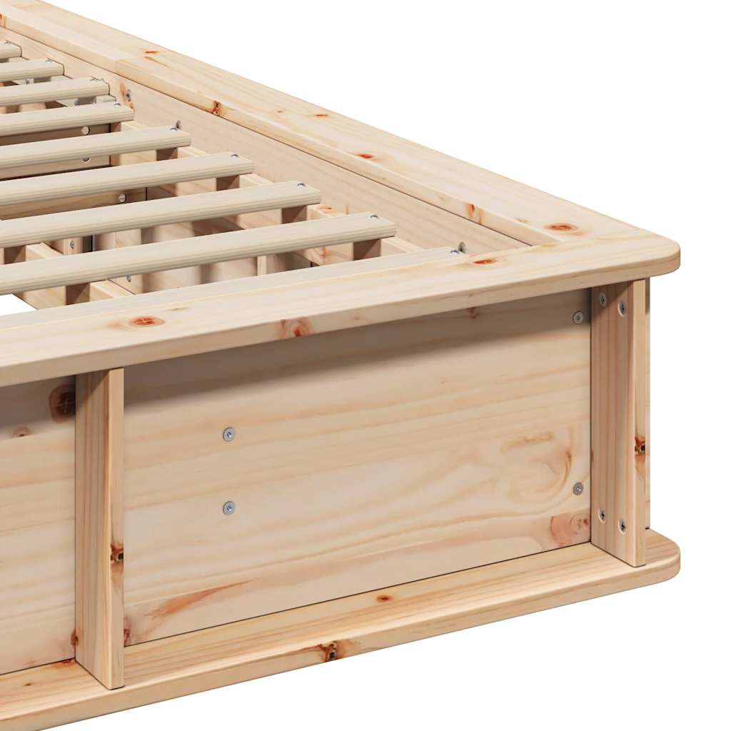 Struttura del letto Pino massello 210 x 118 x 30 cm - homemem39