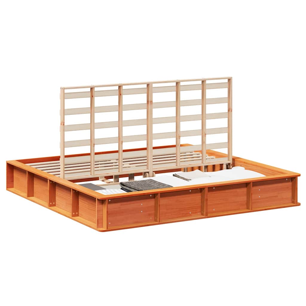 Struttura del letto Cera marrone 210 x 118 x 30 cm - homemem39