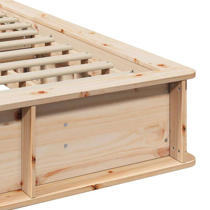 Struttura del letto Pino massello 210 x 118 x 30 cm - homemem39