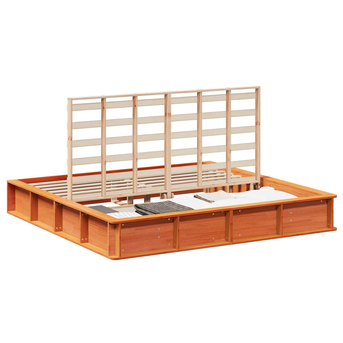 Struttura del letto Marrone cerato 180 x 200 cm Pino massello