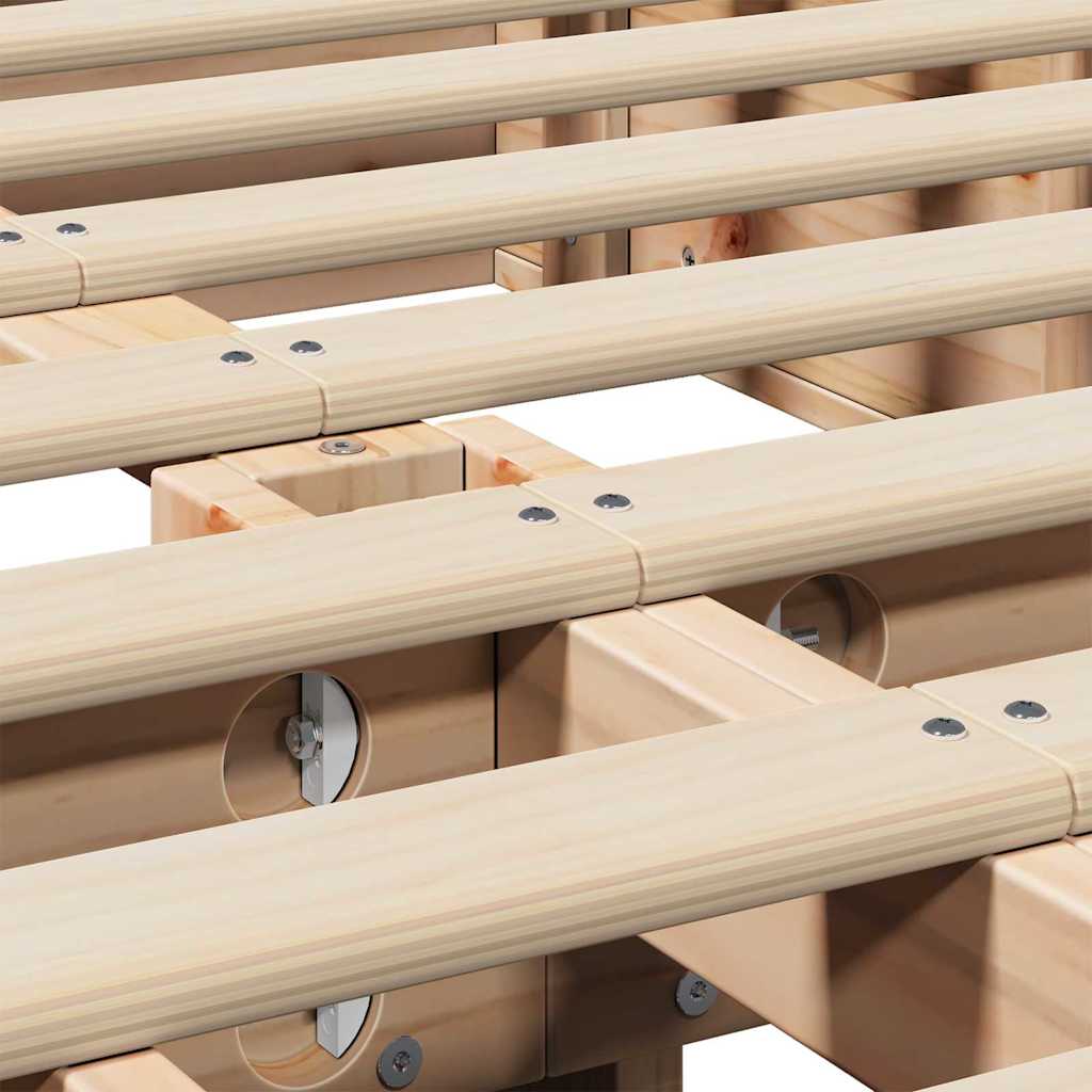 Struttura del letto Pino massello 160 x 200 cm Pino massello - homemem39