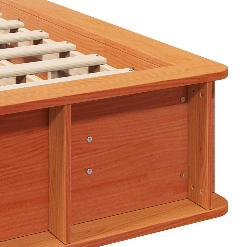 Struttura del letto Cera marrone 150 x 200 cm Pino massello - homemem39