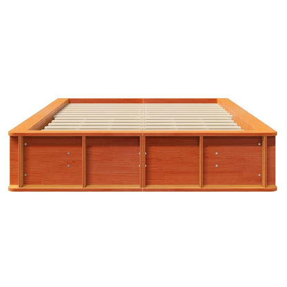 Struttura del letto Marrone cerato 140 x 200 cm Pino massello